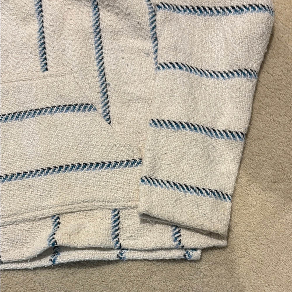 Striped Blue and White Hoodie - Picture 3 of 3